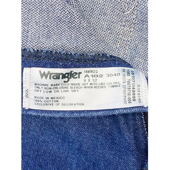 Wrangler Cowboy Cut Slim Fit‎ High Waisted Jeans, Prewashed Indigo - Size 9x32 - Picture 9 of 11